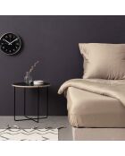 Kleines 1-Sitzer-Spannbetttuch De Beige aus Satin - 90x190 + 30 cm