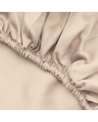 Kleines 1-Sitzer-Spannbetttuch De Beige aus Satin - 90x190 + 30 cm