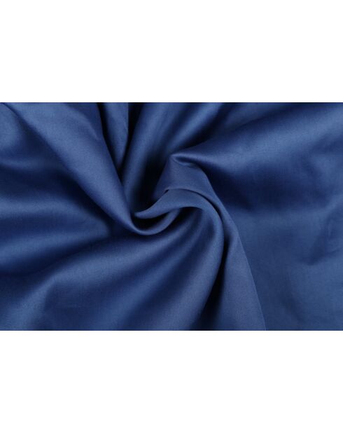 Dunkelblaues Kingsize-Spannbetttuch aus Satin — 160 x 200 + 30 cm
