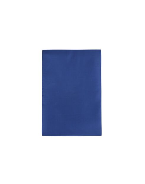 Dunkelblaues Kingsize-Spannbetttuch aus Satin — 160 x 200 + 30 cm