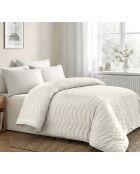 Couvre-lit matelassé king size en coton ranforcé crème