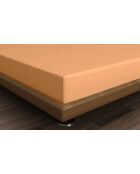 Drap-housse modèle 1 place en coton ranforcé orange pâle