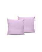 2 fundas de almohada de algodón lila