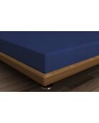Sax blauw hoeslaken van versterkt katoen