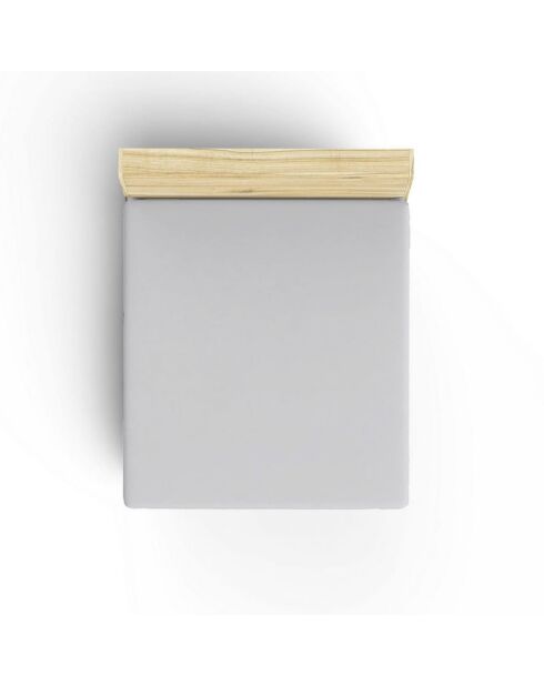 Lenzuolo con angoli doppi in cotone rinforzato grigio