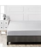 Lenzuolo con angoli doppi in cotone rinforzato grigio