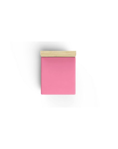 Lenzuolo con angoli elasticizzati rosa in cotone rinforzato