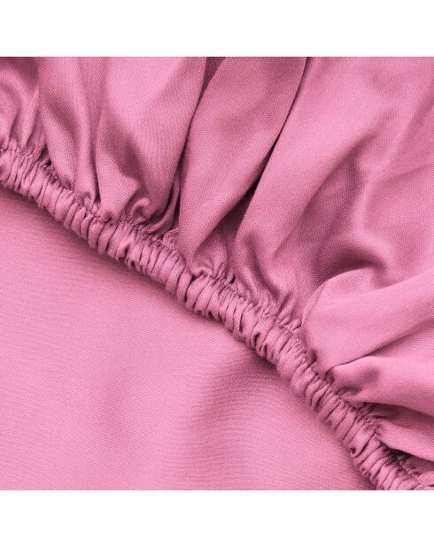 Lenzuolo con angoli elasticizzati rosa in cotone rinforzato