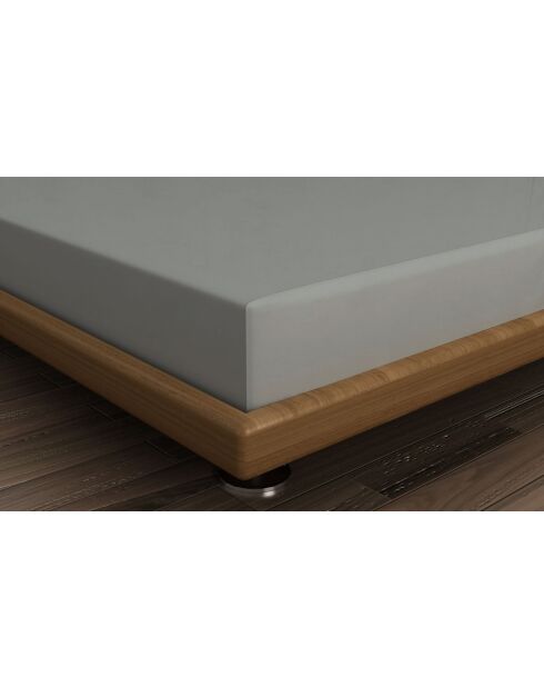 Klein 1-zits hoeslaken in versterkt katoen donkergrijs - 90x190 + 30 cm