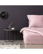 Drap-housse en satin de coton rose clair