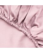 Drap-housse en satin de coton rose clair