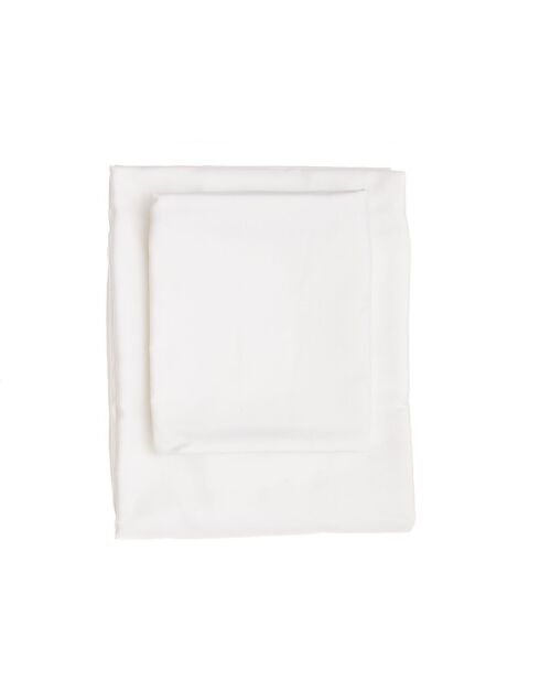 Drap-housse king size en satin De blanc -160x200 + 30 cm