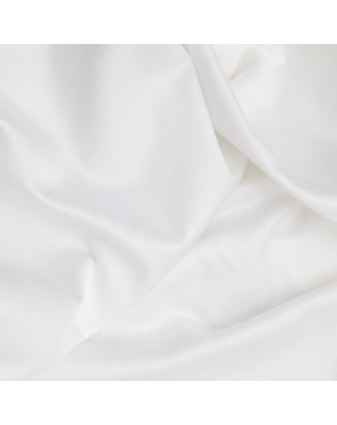 Drap-housse king size en satin De blanc -160x200 + 30 cm