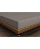 Antraciet versterkt katoenen hoeslaken voor 1 persoon - 90x200 + 30 cm