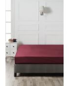 Drap-housse en coton ranforcé bordeaux
