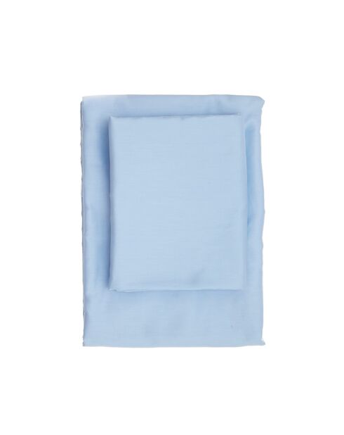 Super-Kingsize-Spannbetttuch De Bleu aus Satin, 180 x 200 + 30 cm