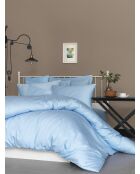 Super-Kingsize-Spannbetttuch De Bleu aus Satin, 180 x 200 + 30 cm