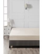 Drap-housse en coton ranforcé crème