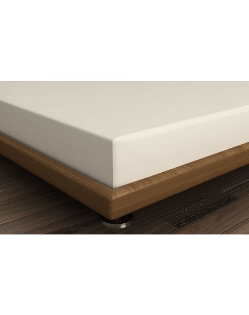 Drap-housse en coton ranforcé crème