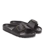 Madrid Eva smalle zwarte sandalen met grote gesp