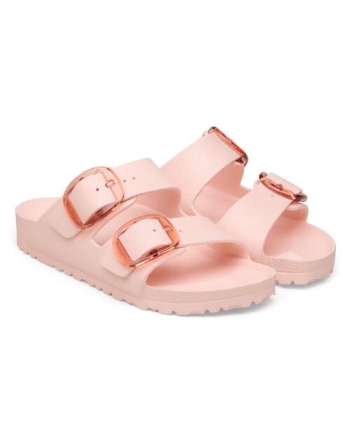 Arizona Eva Narrow lichtroze sandalen met grote gesp
