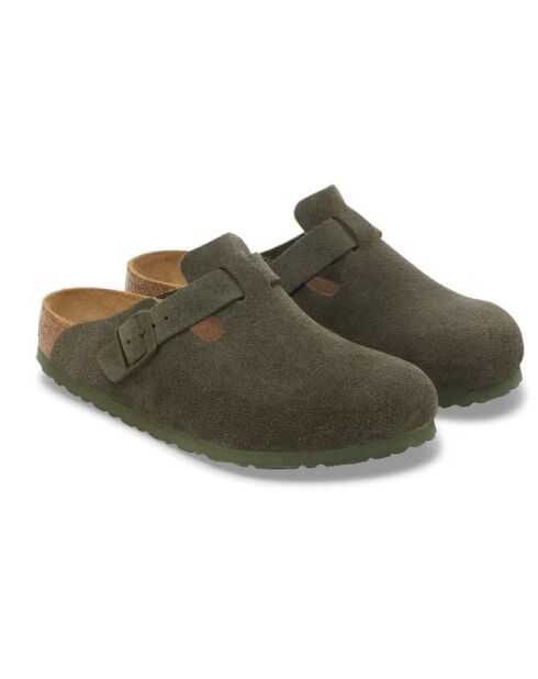 Sabots en cuir Boston Leve régulier thym
