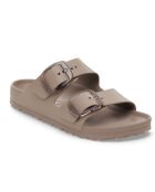 Arizona Eva Taupe grijze smalle sandalen met grote gesp