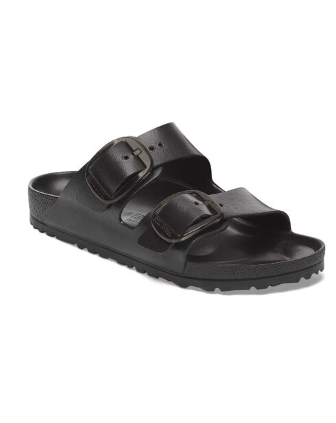 Arizona Eva schwarze Sandalen mit großer Schnalle