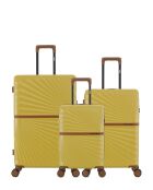 Lot de 3 - Valise grand format, valise weekend et valise cabine 4 roues doubles Oakland miel - L/M/XS