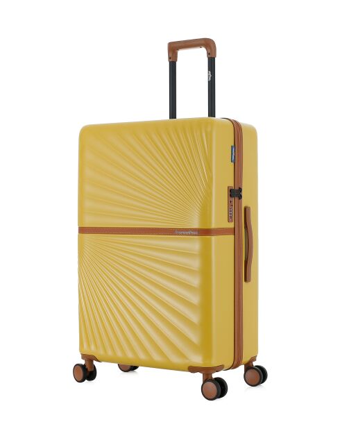 Lot de 3 - Valise grand format, valise weekend et valise cabine 4 roues doubles Oakland miel - L/M/XS