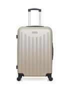 Lot de 3 - Valise weekend et 2 valises cabine 4 roues simples Brooklyn beiges - M/S/XXS