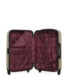 Lot de 3 - Valise weekend et 2 valises cabine 4 roues simples Brooklyn beiges - M/S/XXS