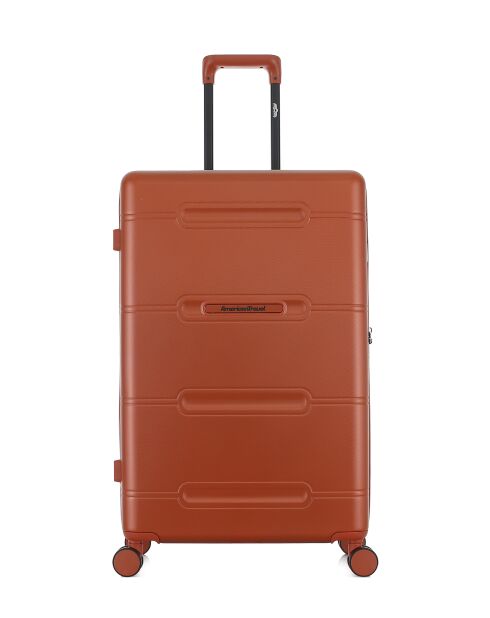 Lot de 3 - Valise grand format, valise weekend et valise cabine 4 roues doubles Cleveland brique - L/M/S