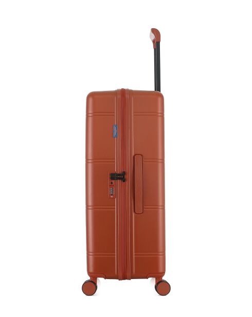 Lot de 3 - Valise grand format, valise weekend et valise cabine 4 roues doubles Cleveland brique - L/M/S