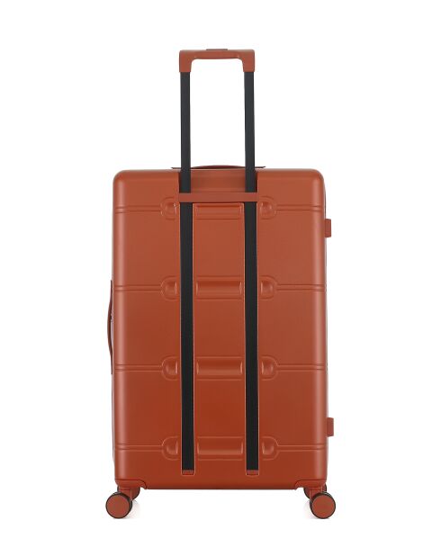 Lot de 3 - Valise grand format, valise weekend et valise cabine 4 roues doubles Cleveland brique - L/M/S
