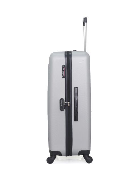 Lot de 2 - Valise grand format et valise cabine 4 roues simples Brooklyn grises - L/XXS
