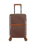Valise Cabine XS 4 roues doubles Oakland chocolat  - 34,5x54x19 cm