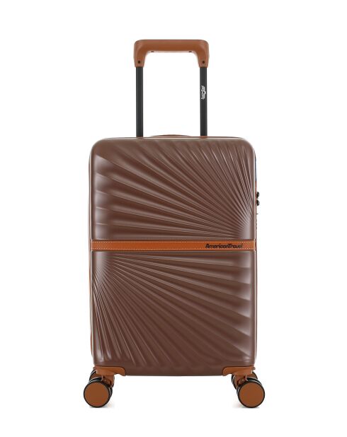 Valise Cabine XS 4 roues doubles Oakland chocolat - 34,5x54x19 cm