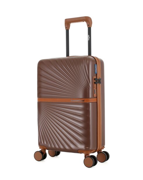 Valise Cabine XS 4 roues doubles Oakland chocolat - 34,5x54x19 cm
