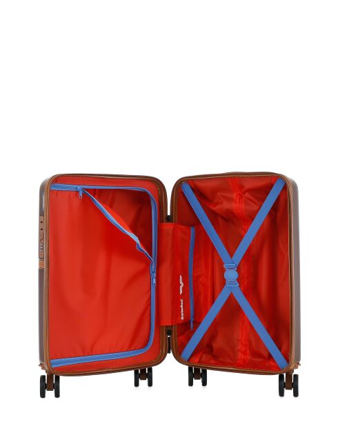 Valise Cabine XS 4 roues doubles Oakland chocolat - 34,5x54x19 cm