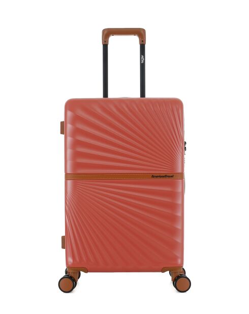 Lot de 2 - Valise weekend et valise cabine 4 roues doubles Oakland terracotta - M/S