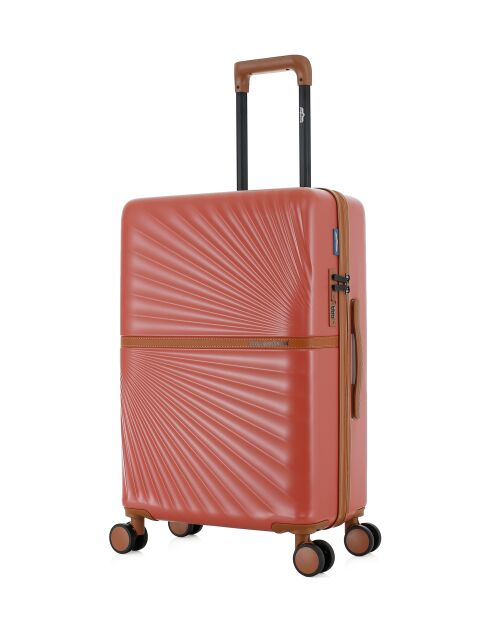 Lot de 2 - Valise weekend et valise cabine 4 roues doubles Oakland terracotta - M/S