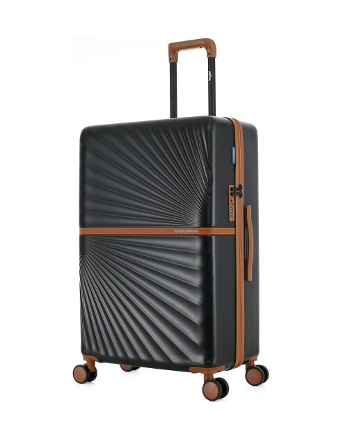 Long Stay Koffer L 4 dubbele wielen Oakland zwart - 49x75,5x29,5 cm