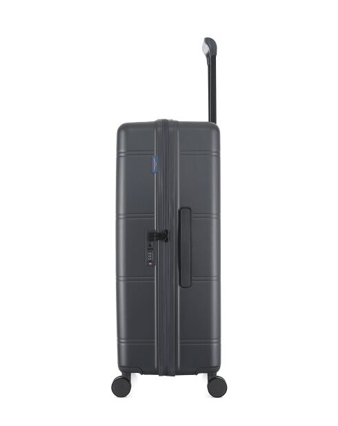 Lot de 3 - Valise grand format, valise weekend et valise cabine 4 roues doubles Cleveland gris foncé - L/M/S