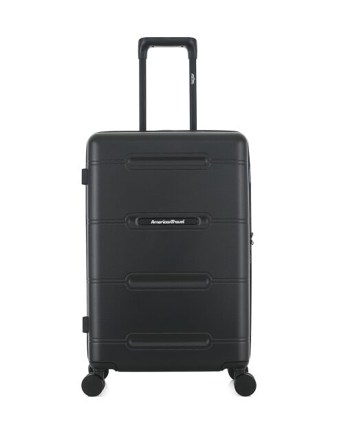 Valise Moyen Séjour M 4 roues doubles Cleveland noire - 42,5x66x25 cm