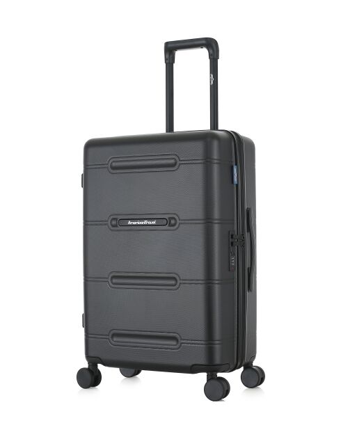 Valise Moyen Séjour M 4 roues doubles Cleveland noire - 42,5x66x25 cm