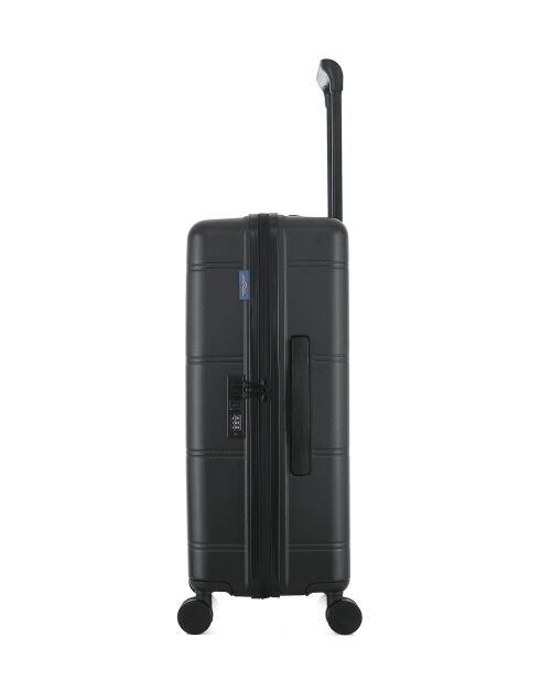 Valise Moyen Séjour M 4 roues doubles Cleveland noire - 42,5x66x25 cm