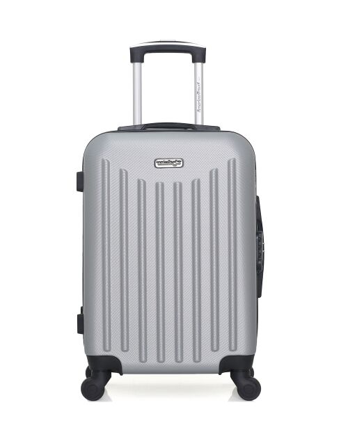 Lot de 2 valises cabine 4 roues simples Brooklyn grises - S/XXS