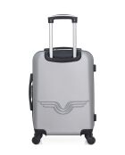 Lot de 2 valises cabine 4 roues simples Brooklyn grises - S/XXS