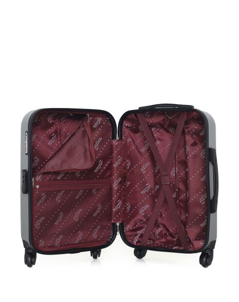 Lot de 2 valises cabine 4 roues simples Brooklyn grises - S/XXS